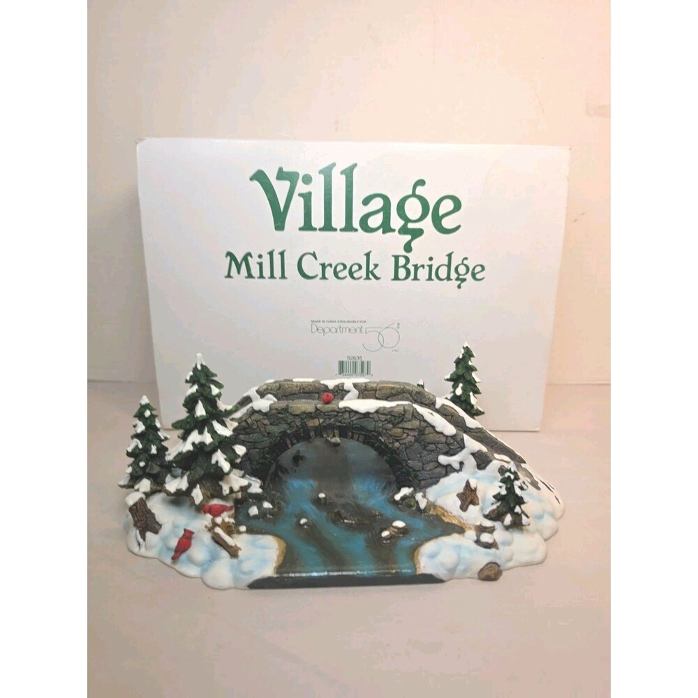 Vintage Department 56 Village Mill Creek Bridge #52635 Original Box Retired